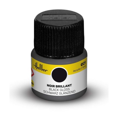 Heller Acrylic Paint 021 Black Gloss 12 ml