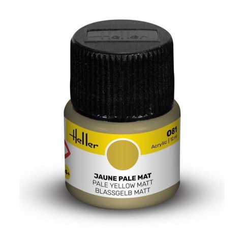 Heller Acrylic Paint 081 Pale Yellow Matt 12 ml