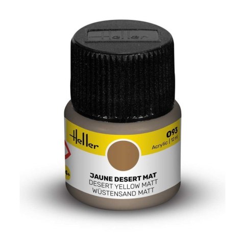 Heller Acrylic Paint 093 Desert Yellow Matt 12 ml