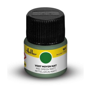Heller Acrylic Paint 101 Mid Green Matt 12 ml