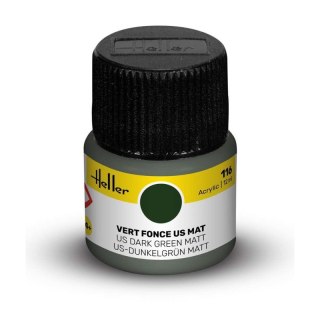 Heller Acrylic Paint 116 US Dark Green Matt 12 ml