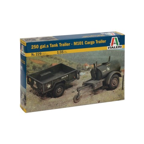 Italeri 0229 1/35 Tank Trailer and M101 Cargo