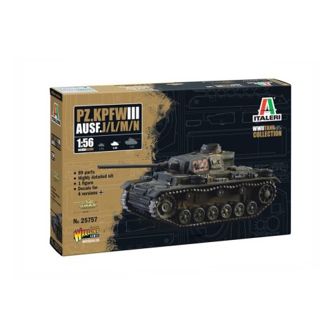 Italeri 25757 1/56 Pz.Kpfw. III Ausf. J/L/M/N