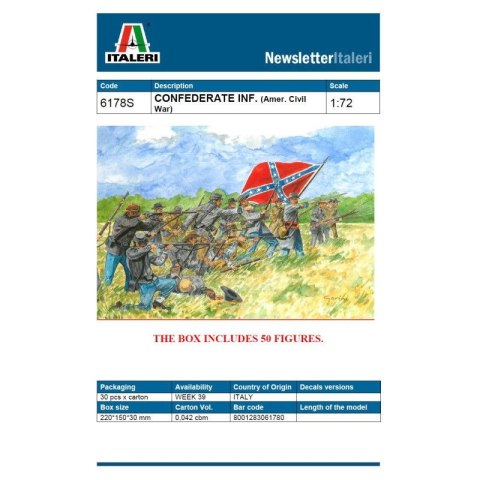 Italeri 6178 1/72 Confed. Inf. (American Civil war) Italeri 6178 1/72 Confed. Inf. (American Civil war)