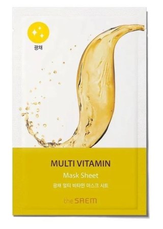 The SAEM Bio Solution Maska w płachcie rozświetlająca - Multivitamin