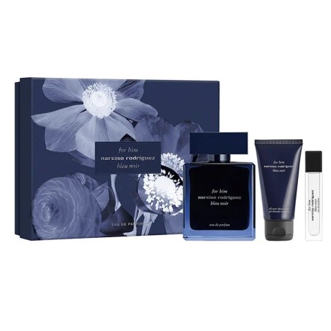 For Him Bleu Noir zestaw woda perfumowana spray 100ml + żel pod prysznic 50ml + woda perfumowana spray 10ml