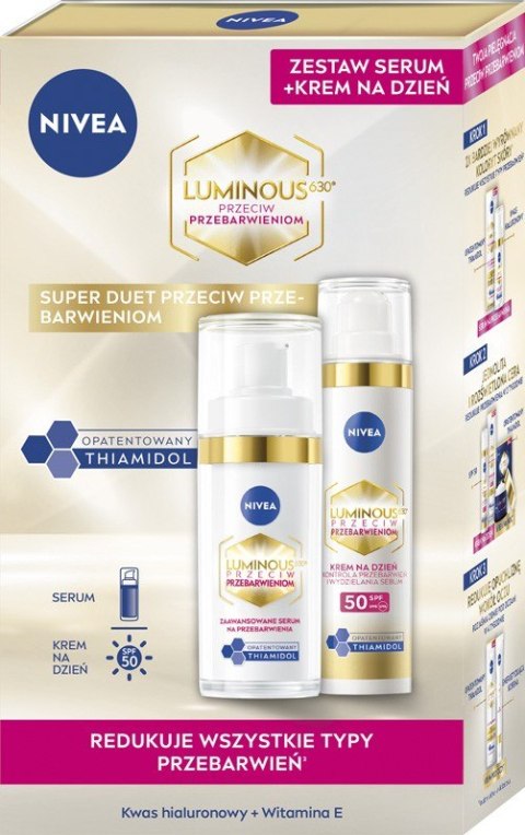 NIVEA CELLULAR LUMINOUS630® Zestaw prezentowy Krem na dzień + Serum na przebarwienia