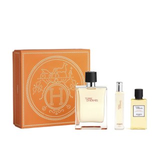 Terre D'Hermes zestaw woda toaletowa spray 100ml + woda toaletowa spray 15ml + żel pod prysznic 40ml