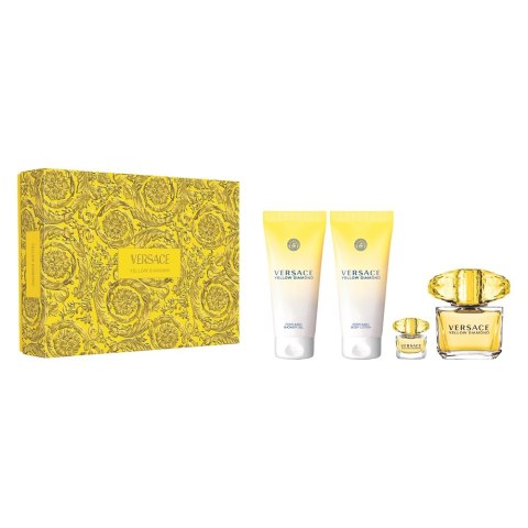 Yellow Diamond zestaw woda toaletowa spray 90ml + balsam do ciała 100ml + żel pod prysznic 100ml + woda toaletowa 5ml