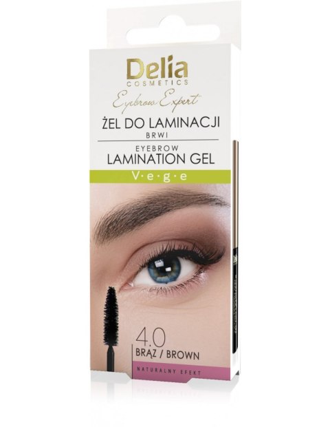 DELIA COSMETICS Eyebrow Expert Żel do laminacji brwi brązowy 4 ml