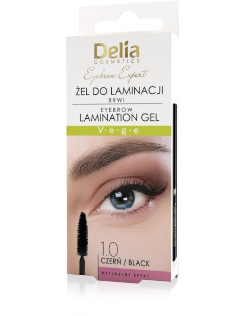 DELIA COSMETICS Eyebrow Expert Żel do laminacji brwi czarny 4 ml DELIA COSMETICS Eyebrow Expert Żel do laminacji brwi czarny 4 ml