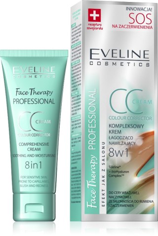 EVELINE Face Therapy Professional Kompleksowy krem CC łagodząco-nawilżający na zaczerwienienia 30 ml