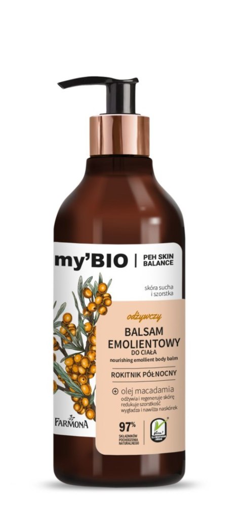 FARMONA my`Bio Odżywczy balsam emolientowy do ciała Rokitnik Północny 400 ml