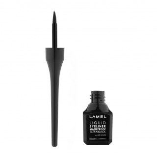 LAMEL Basic Liquid Eyeliner z twardym pędzelkiem - extrablack 3.5ml