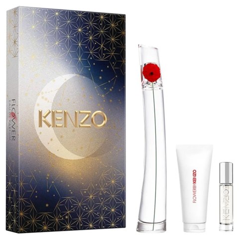 Flower by Kenzo zestaw woda perfumowana spray 100ml + balsam do ciała 75ml + woda perfumowana spray 10ml