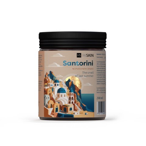 HISKIN Home Santorini Świeca sojowa 200 ml HISKIN Home Santorini Świeca sojowa 200 ml