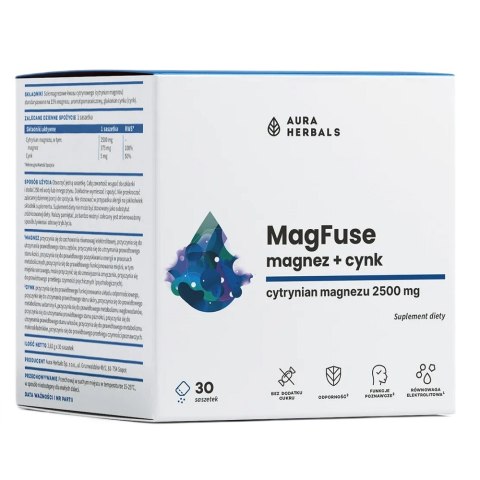 MagFuse magnez + cynk suplement diety 30 saszetek