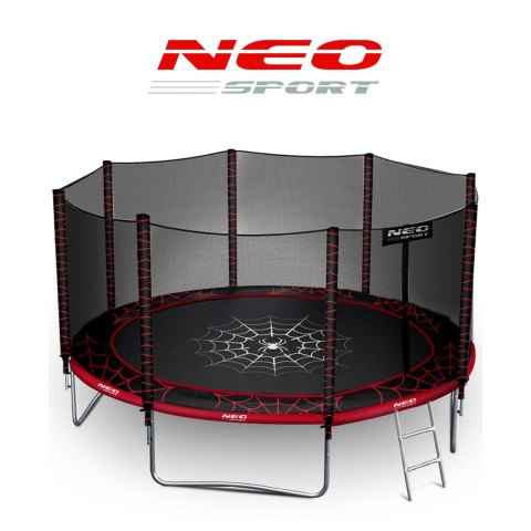 Trampolina ogrodowa 12ft/374cm z siatką zewnętrzną i drabinką Neo-Sport