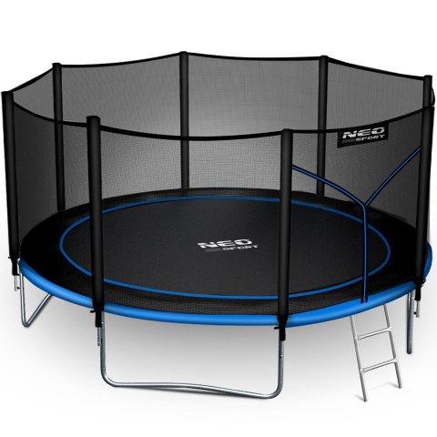 Trampolina ogrodowa 13ft/404cm z siatką zewnętrzną i drabinką Neo-Sport