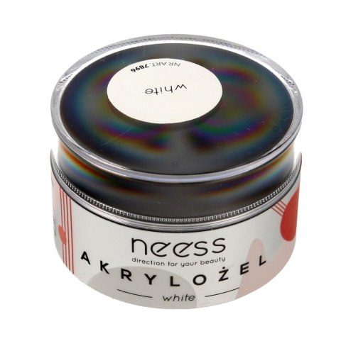 NEESS Akrylożel budujący i przedłużający płytkę - White (7896) 15 g
