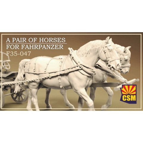 Copper State Models F35-047 A Pair of Horses for Fahrpanzer