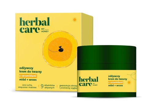 HERBAL CARE My Honey Odżywczy Krem do twarzy z ceramidami + miód i wrzos - do cery suchej,matowej i zmęczonej na dzień 50 ml