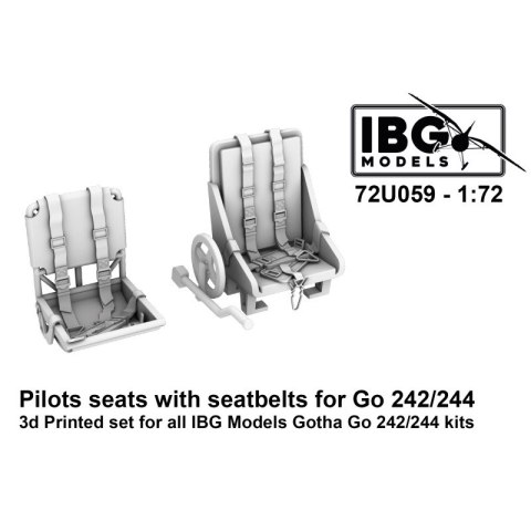 IBG 72U059 Pilot Seats with Seatbelts for Go 242/244 for IBG Gotha Go 242/244