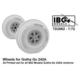 IBG 72U062 Wheels for Go 242A 3D Printed Set for IBG Gotha Go 242A Versions