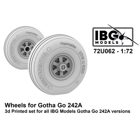 IBG 72U062 Wheels for Go 242A 3D Printed Set for IBG Gotha Go 242A Versions