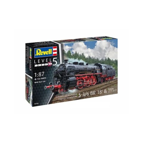Revell 62168 1/87 Model Set Express Train Locomotive S3-6 BR18 with Tender