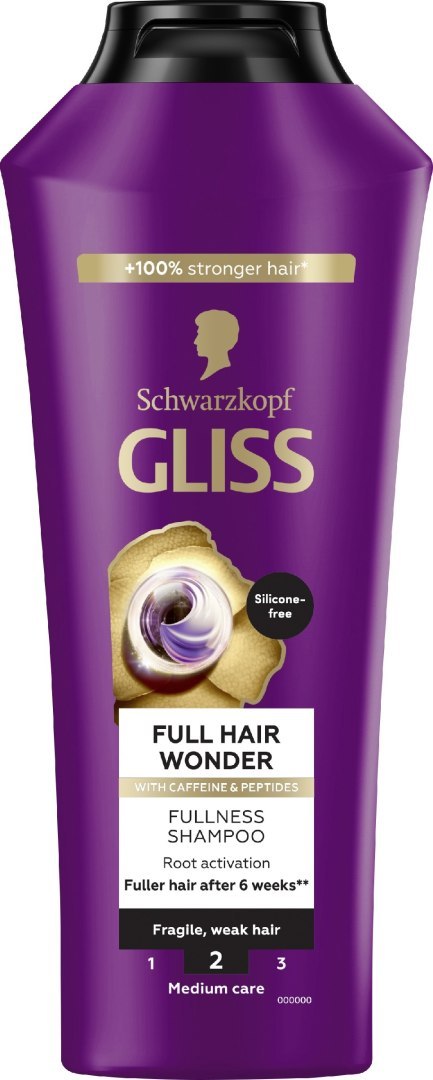 SCHWARZKOPF Gliss Full Hair Wonder Szampon do włosów 400 ml