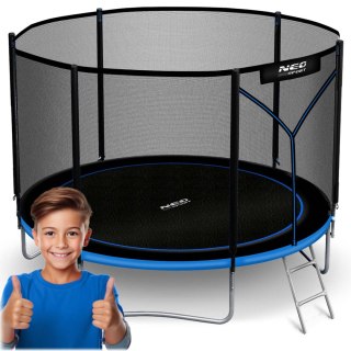 Trampolina ogrodowa 8ft/252cm z siatką zewnętrzną i drabinką Neo-Sport