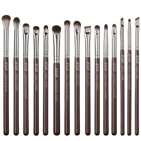 Brown Makeup Brushes zestaw pędzli do makijażu oczu T499 15szt.