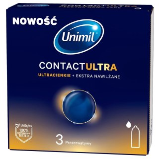 Contact Ultra ultracienkie nawilżane prezerwatywy 3szt.