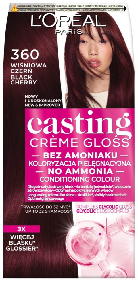 LOR CASTING nr 360 Wiśniowa Czerń
