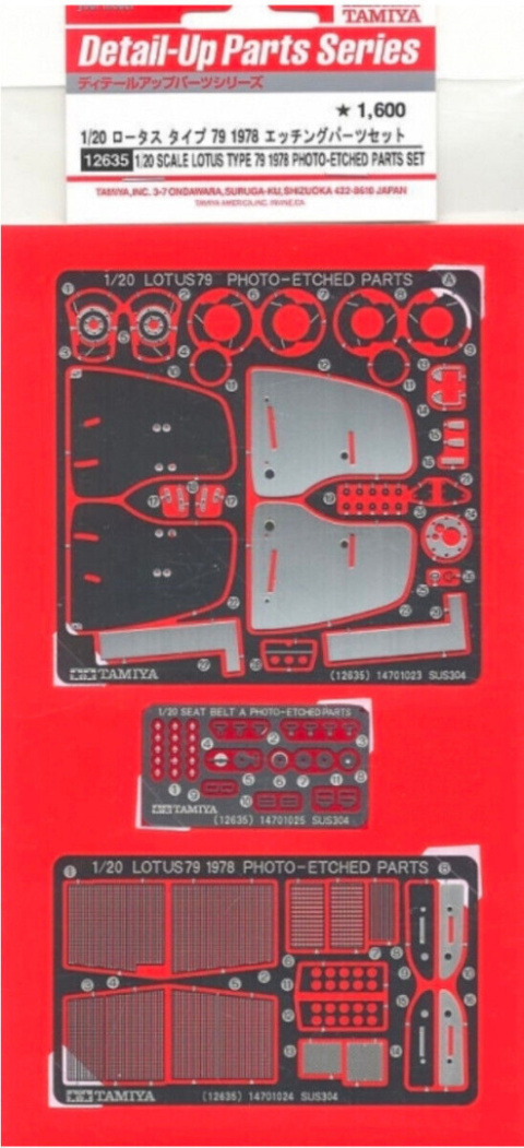 Tamiya 12635 1/20 LOTUS 79 1978 PE Parts