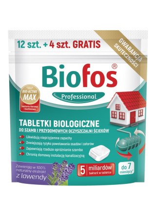 Biofos tabletki Professional do szamb /12+4szt gratis 20g/