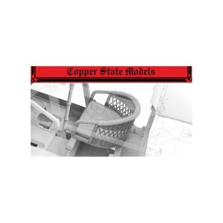 Copper State Models A32-009 Bristol Scout Wicker Seat w/Cushion and Leather Pad