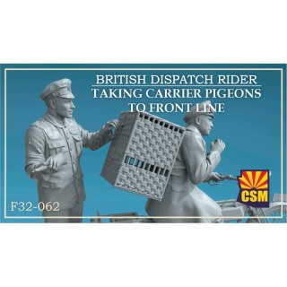 Copper State Models F32-062 British Dispatch Rider Taking Carrier Pigeons to the Front Line