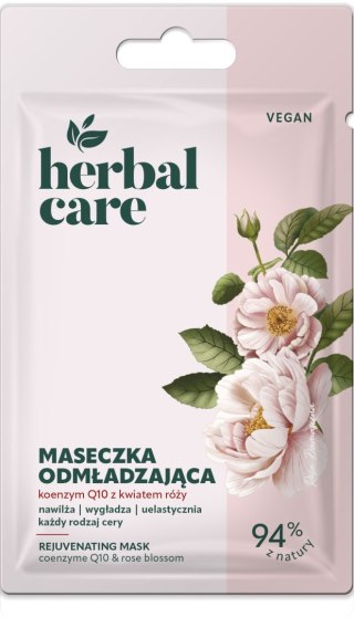 HERBAL CARE Vegan Odmładzająca Maseczka na twarz - Koenzym Q10 z Kwiatem Róży 7 g