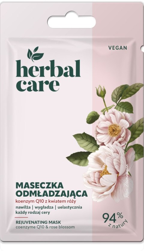HERBAL CARE Vegan Odmładzająca Maseczka na twarz - Koenzym Q10 z Kwiatem Róży 7 g HERBAL CARE Vegan Odmładzająca Maseczka na twarz - Koenzym Q10 z Kwiatem Róży 7 g