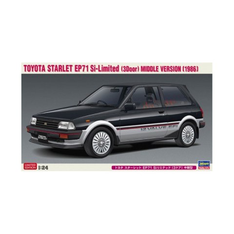 Hasegawa 20425 Toyota Starlet EP71 Si-Limited (3 Door) Middle Version (1986)