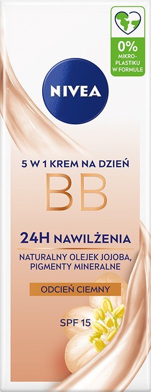 NIVEA 24H Nawilżenia Krem BB 5w1 na dzień - odcień ciemny 50 ml