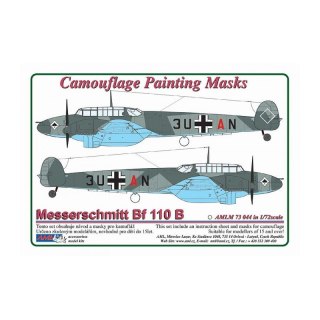 AML M73044 Messerschmitt Bf 110 B - Camouflage Painting Masks (1:72)