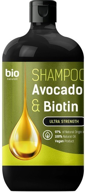BIO NATURELL Szamon do włosów olejek z awokado & Biotyna Ultra siła 946 ml