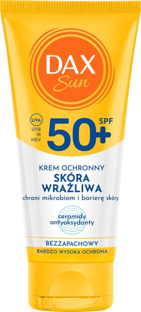 DAX Sun Krem ochronny do twarzy dla skóry wrażliwej SPF 50+ Ceramidy 50 ml DAX Sun Krem ochronny do twarzy dla skóry wrażliwej SPF 50+ Ceramidy 50 ml