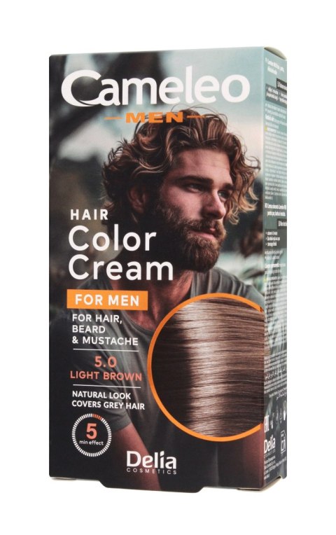 DELIA Cameleo Men Krem koloryzujący do włosów, brody i wąsów 5.0 Light Brown DELIA Cameleo Men Krem koloryzujący do włosów, brody i wąsów 5.0 Light Brown