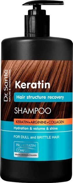 ELFA Dr Sante Szampon 1000ml Keratin Hair new