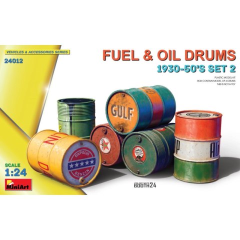 Mini Art 24012 Fuel & Oil Drums 1930-50's Set 2
