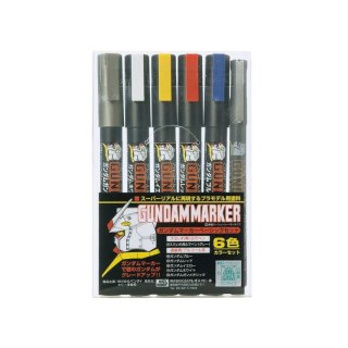 Mr.Hobby GMS-105 Gundam Marker Basic 6 Color Set